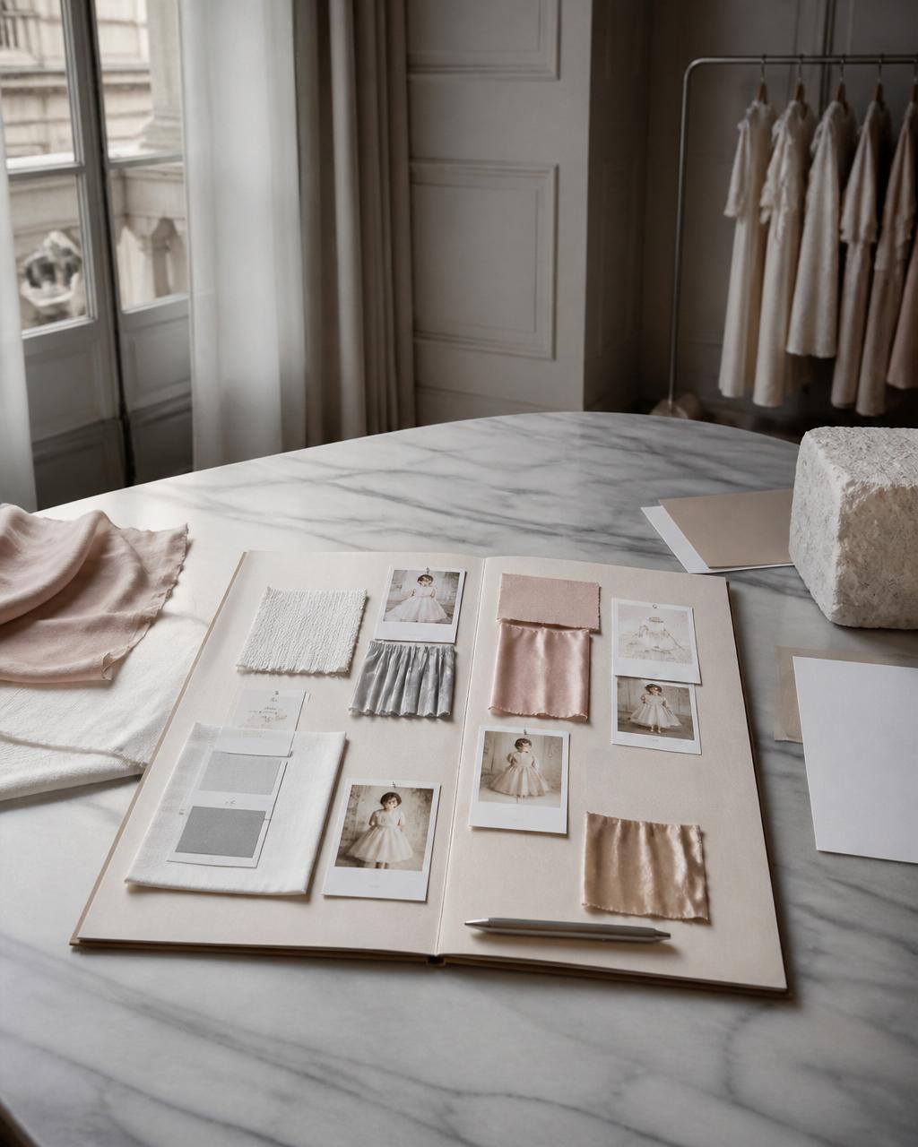 Backstage art direction: moodboard e swatch in studio creativo luxury
